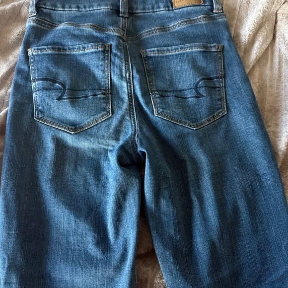 AE 2 Curvy Hi Rise Jegging Medium Wash Skinny Stretch Jeans American Eagle - Picture 2 of 6